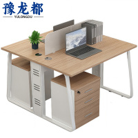 豫龙都 屏风桌+柜 双人 套