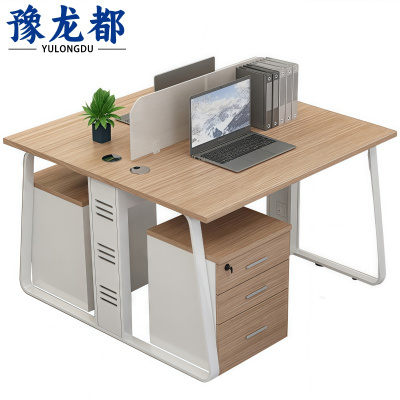 豫龙都 屏风桌+柜 双人 套
