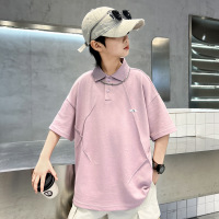 男童polo衫短袖夏季2025新款儿童夏装上衣中大童宽松半袖体恤痞帅