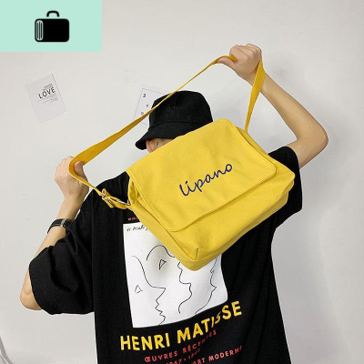 日系单肩包男斜挎包帆布百搭男生背包韩版潮流学生邮差包潮牌包包NEWLAKE