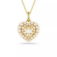 施华洛世奇(SWAROVSKI)金色调女士项链38cm小巧精致百搭配饰日常