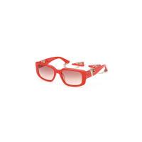 GUESS中性潮牌 acetate材质渐变棕太阳镜红框梯度 lenses