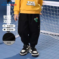 [新品5折价:95元]铅笔俱乐部童装2025年冬装新品男小童长裤儿童双层加厚裤子宝宝休闲裤
