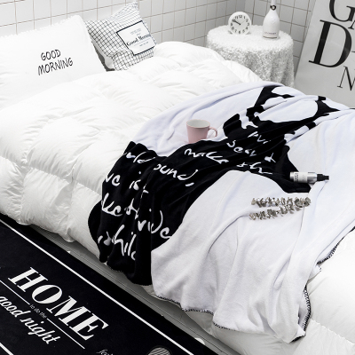 北欧法兰绒双层毛毯加厚秋冬季沙发毯盖毯珊瑚绒单人空调毯午休毯