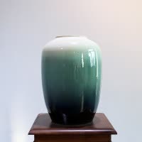 新中式陶瓷花瓶摆件现代轻奢北欧家居客厅插花餐桌玄关电视柜装饰 三维工匠 幽若花瓶+跳舞兰+轻奢鹿一对