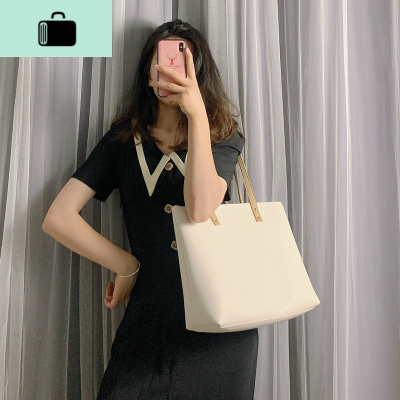 单肩包女大容量包包2020春夏新款韩版百搭托特包学生简约手提女包NEW LAKE女士单肩包