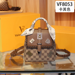 MKJvf百搭学院风背包书包夏季小方形包包女2023新款潮老花高级感单肩斜挎手提包小包