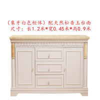 中式大理石餐边柜橡木酒柜实木碗柜玄关茶水柜欧式厨房储物柜