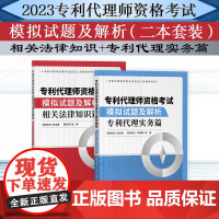 2册套装 正版专利代理师资格考试模拟试题及解析 相关法律知识篇+专利代理实务篇 欧阳石文 赵南阳 曹京涛 编 知识产权出