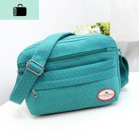 新款斜挎包女小包休闲尼龙帆布包袋多层单肩小花布日韩妈咪包包NEW LAKE女斜挎包