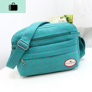 新款斜挎包女小包休闲尼龙帆布包袋多层单肩小花布日韩妈咪包包NEW LAKE女斜挎包