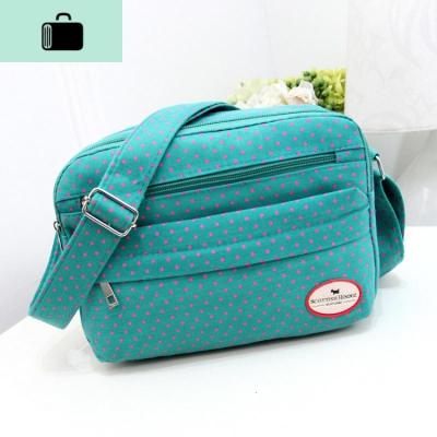 新款斜挎包女小包休闲尼龙帆布包袋多层单肩小花布日韩妈咪包包NEW LAKE女斜挎包