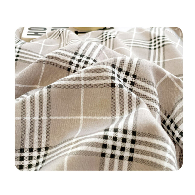 点途 DT-15 亲肤三件套0.9/1.2米床床上用品床单枕套被套 咖色格子