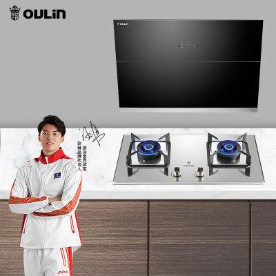 欧琳(oulin)抽油烟机灶具套装f207 e33g 易清洁不怕家用大吸力烟灶