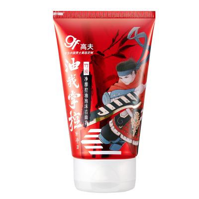 高夫竹炭净源控油泡沫洁面乳100g男士洗面奶控油平衡