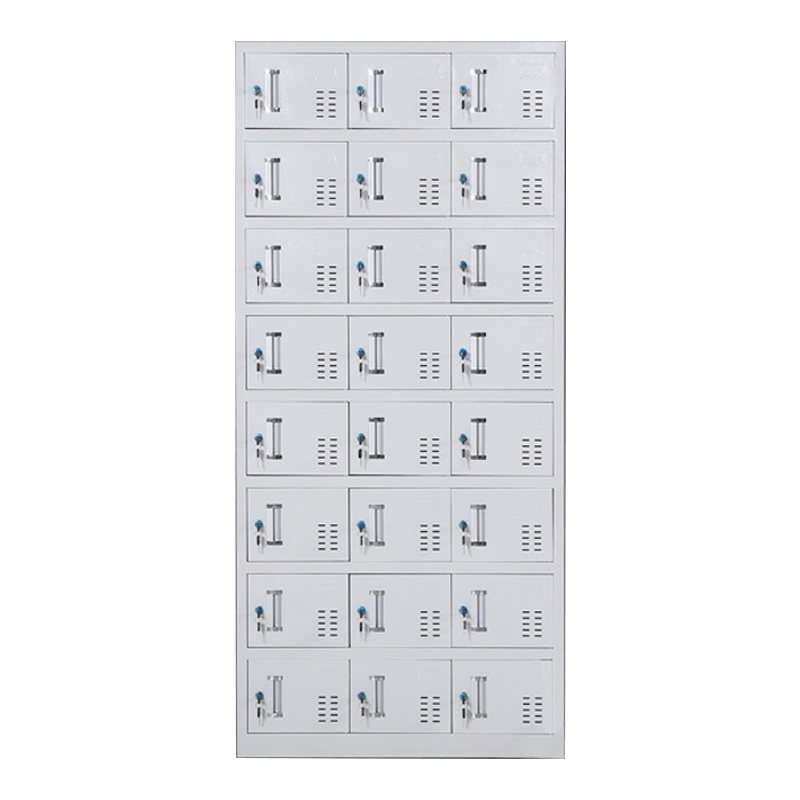 湘渭收纳柜财务档案柜资料柜加厚文件柜办公室带锁铁皮柜二十四门更衣柜