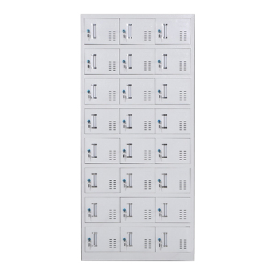 湘渭收纳柜财务档案柜资料柜加厚文件柜办公室带锁铁皮柜二十四门更衣柜