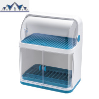 碗筷收纳盒厨房碗架沥水带盖放碗箱装餐具碟盘置物架塑料碗柜家用 三维工匠