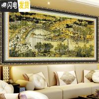 三维工匠清明上河图十字绣2019新款绣全景满绣线绣客厅山水画2米3 [棉线3股绣]600X75厘米[古绢布]送绣圈/小画