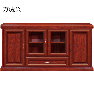 万骏兴胡桃色餐边柜简约茶水柜四门1600*400*800