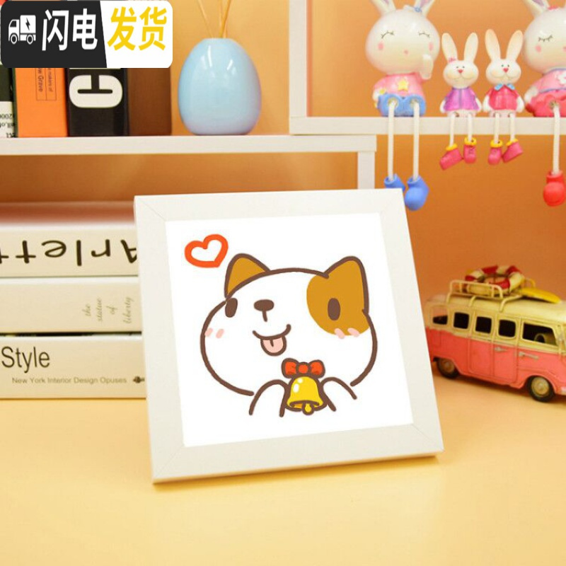 小件十字绣小幅初学者自己简单新手儿童 猴[带框架]精准印图20*20厘米