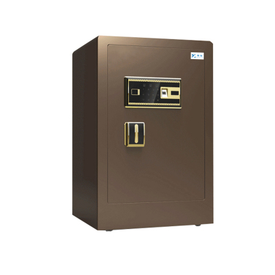 臻远全钢实心防盗保险柜 高60cm指纹款咖啡金色
