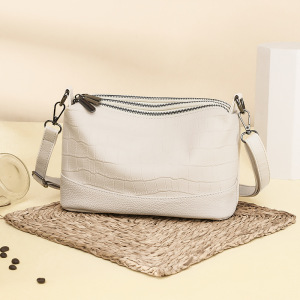 Ceba 真皮小包包女斜挎2023新款鳄鱼纹多层软皮女士包包时尚单肩包