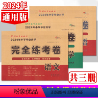 语文数学英语全3册 小学升初中 [正版]2024年毕业升学完全练考卷语文数学英语共3册 通用版小升初测试卷小考复习冲刺辅