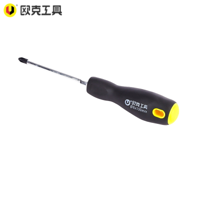 欧克 螺丝刀工业级耐油柄旋具带磁起子 十字6×100mmOK-8730/把