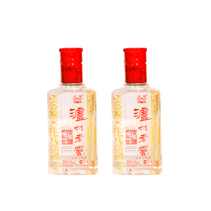 泸州老窖 六年窖头曲45度125ml*2瓶 浓香型纯粮白酒自斟自饮