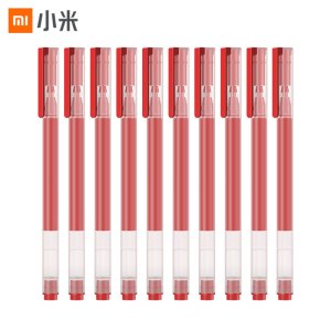 小米巨能写中性笔米家签字笔黑色0.5mm写字水笔学生用文具子弹头碳素圆珠笔练字考试专用替换10支装