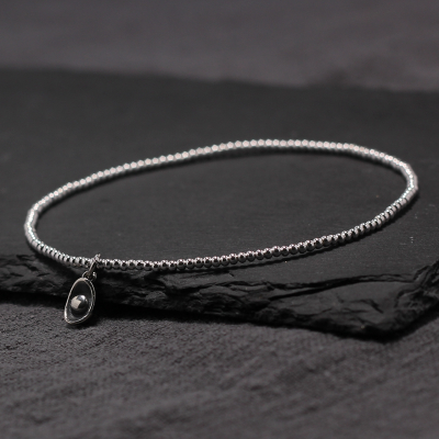 原创设计纯银脚链复古森系银饰个性饰品韩版学生简约银珠元宝脚饰送女朋友老婆情人节七夕生日礼物