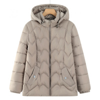 连帽妈妈装中老年人保暖冬装外套连帽女士休闲大衣棉服女40-60岁