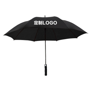 翌嘉 YJ5081601 全纤维单层雨伞 可定制logo可印图案 黑色 伞直径115cm 10把起订