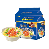 康师傅 经典鲜虾鱼板面五连包98g*5袋/包 2包组