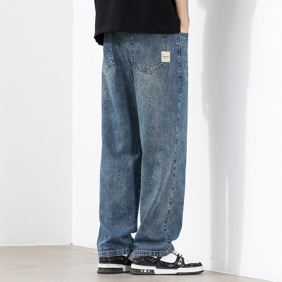 VINTAGE JEANS 男士抽绳牛仔长裤 宽松阔腿版型 垂感休闲裤