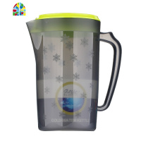 贝合耐热冷水壶大容量塑料凉水壶家用果汁扎壶韩式创意凉水杯套装 FENGHOU 天蓝色(2200ML)