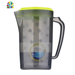 贝合耐热冷水壶大容量塑料凉水壶家用果汁扎壶韩式创意凉水杯套装 FENGHOU 天蓝色(2200ML)