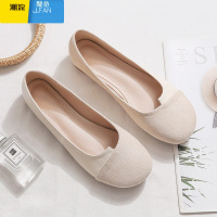 聚范皮版~2023年春季新款浅口晚晚温柔百搭平底仙女风女瓢鞋单鞋女