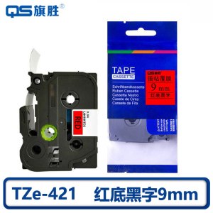 旗胜 色带 TZe-421 AZe-421 红底黑字 9mm 个