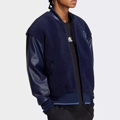 adidas/阿迪达斯外套男子冬季运动保暖摇粒绒拼接夹克 IB2726 C