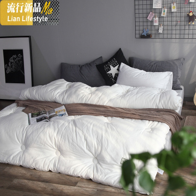 北欧风简约被子冬被棉8斤加厚保暖被芯4斤春秋被学生宿舍单双人 三维工匠