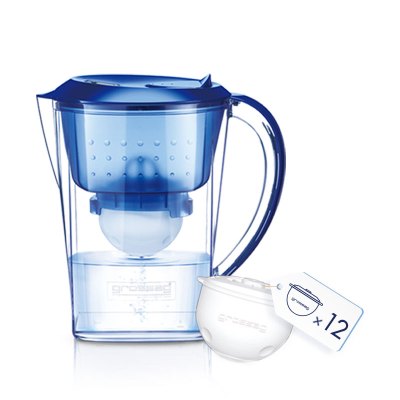 德国格罗赛格（grossag）3.5L大容量净水器家用滤水壶净水壶自来水过滤壶过滤器经典蓝1壶13芯