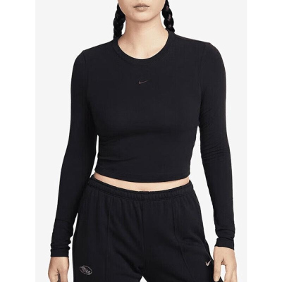 耐克(NIKE)长袖T恤女装新款运动圆领短款打底衫HF5323-010 C