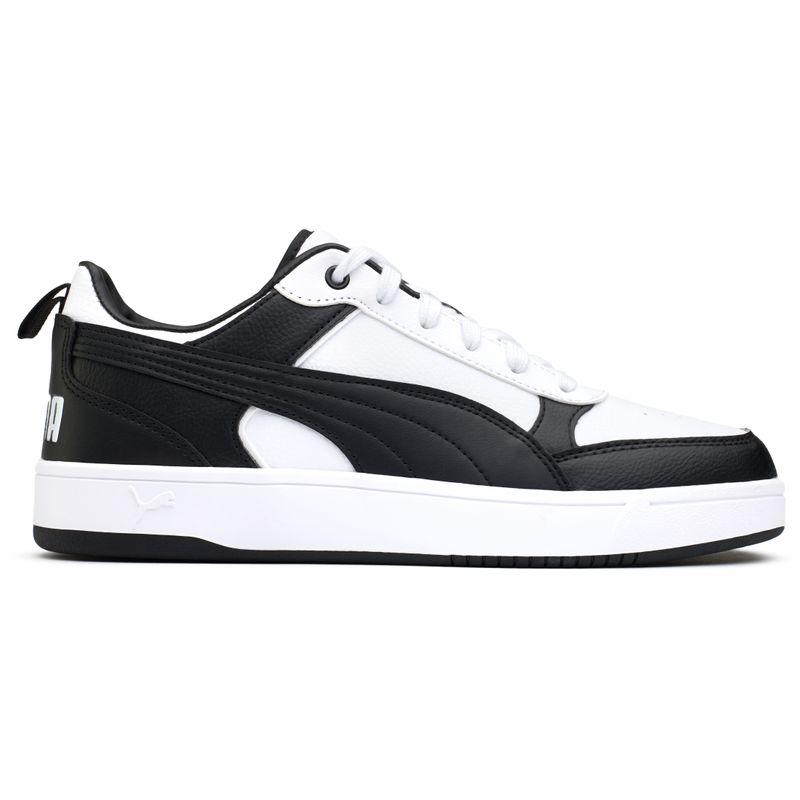 彪马(Puma)儿童板鞋透气舒适休闲运动鞋黑白经典系带款小孩鞋子
