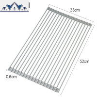 沥水架硅胶可折叠碗碟架放杯子碗筷洗碗池厨房水上方收纳架碗架 三维工匠