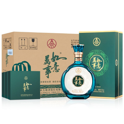 五粮液股份万事如意青雅52度500ml*6瓶纯粮食浓香型白酒礼盒装