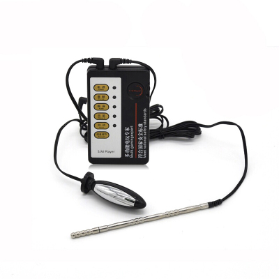 乐乐窝(lelewo) 成人情趣用品女用快感器乳夹肛塞sm男用马眼尿道棒 [男用]电击小号肛阴塞+尿道马眼棒