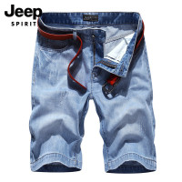 JEEP SPIRIT男士牛仔短裤士直筒青年薄款潮流时尚五分裤