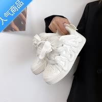 SUNTEK易少年 港风字母鞋学生白色板鞋女ins潮超火百搭休闲小白鞋2023新